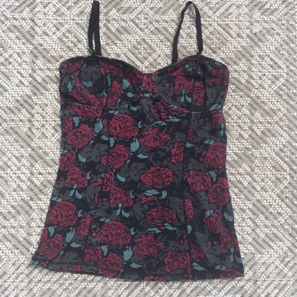 Aritzia Tops - Aritzia Talula Rose Printed Bustier Tank